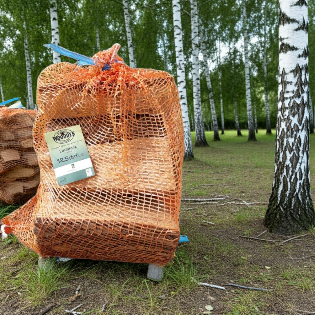 Kaminholz BT Birke im 8kg Sack - Kammergetrocknet